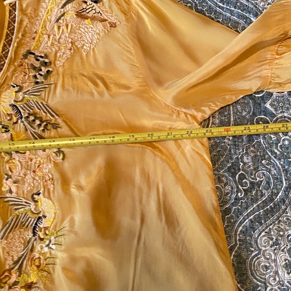 Sundance Yellow Embroidered Bell Sleeve Top, Size Large - Picture 6 of 12